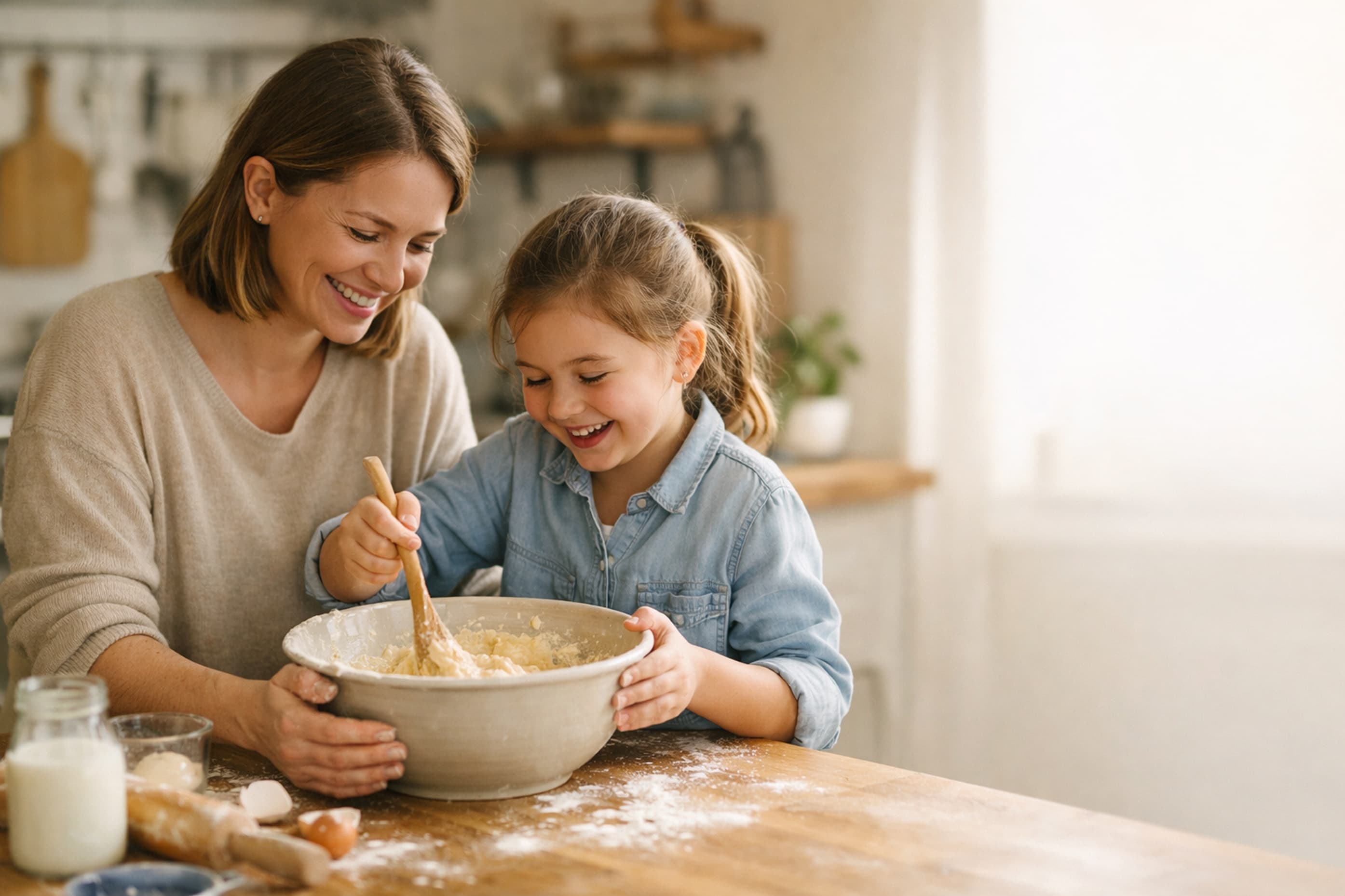 Parent and child learning together